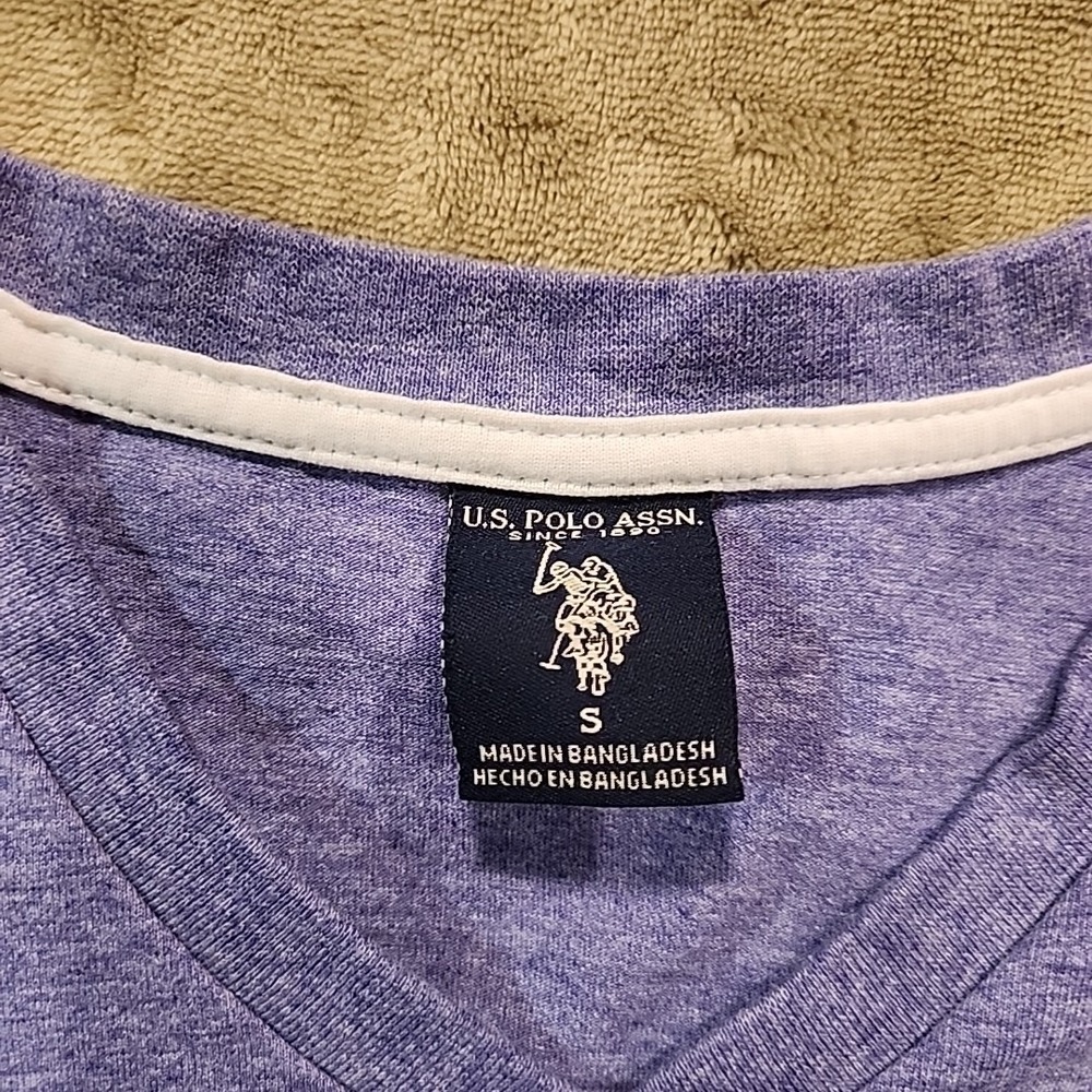 U.S. POLO ASSN. Short Sleeve Stretch V-Neck Tee Shirt Size S - Picture 3 of 8